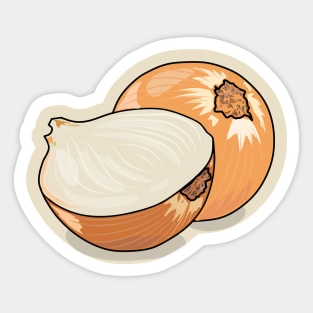 Onion cartoon illustration Sticker